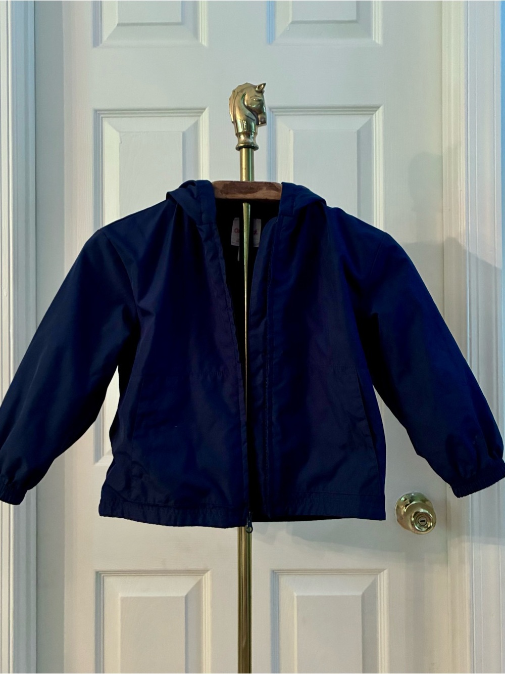 Cat & Jack Boys Navy Blue Hooded Rain Jacket Windbreaker